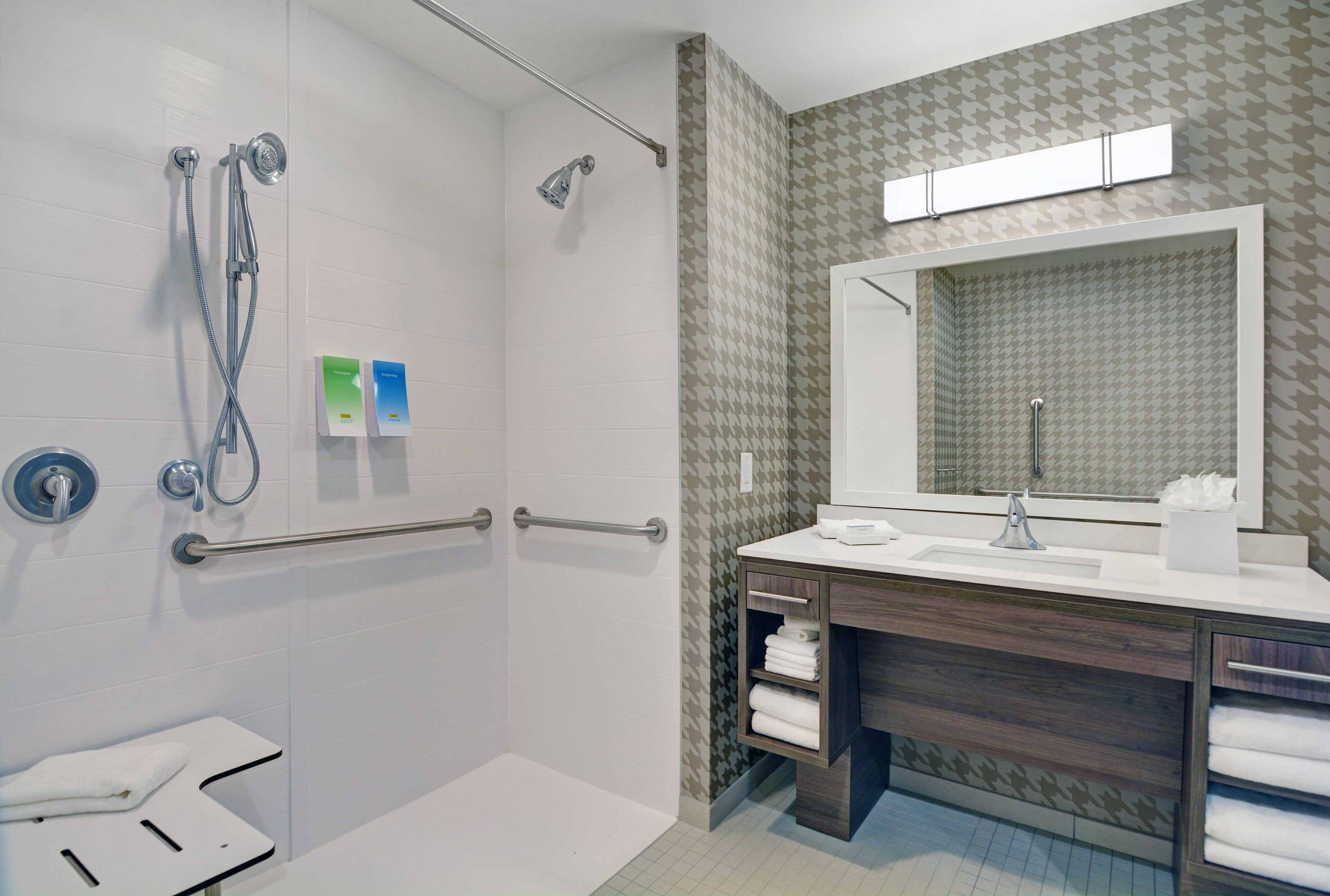 free toiletries, hair dryer, towels