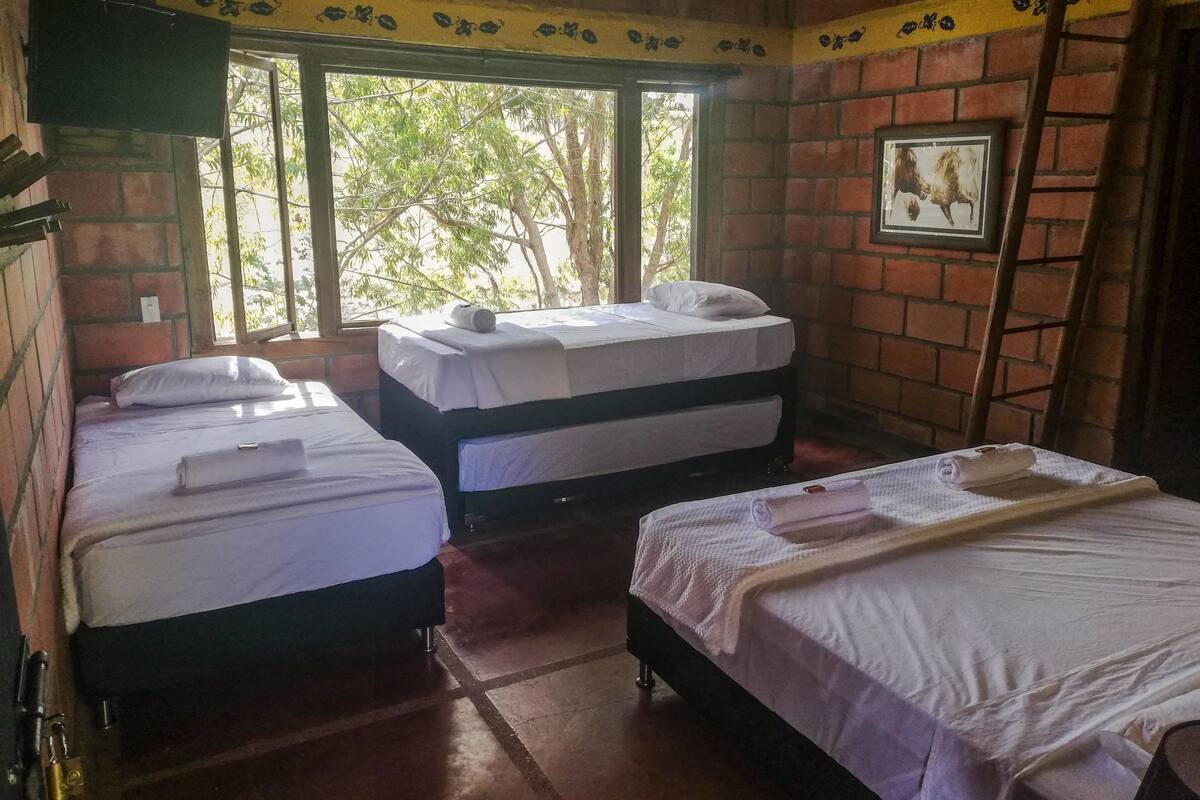 Blackout curtains, rollaway beds, free WiFi, bed sheets