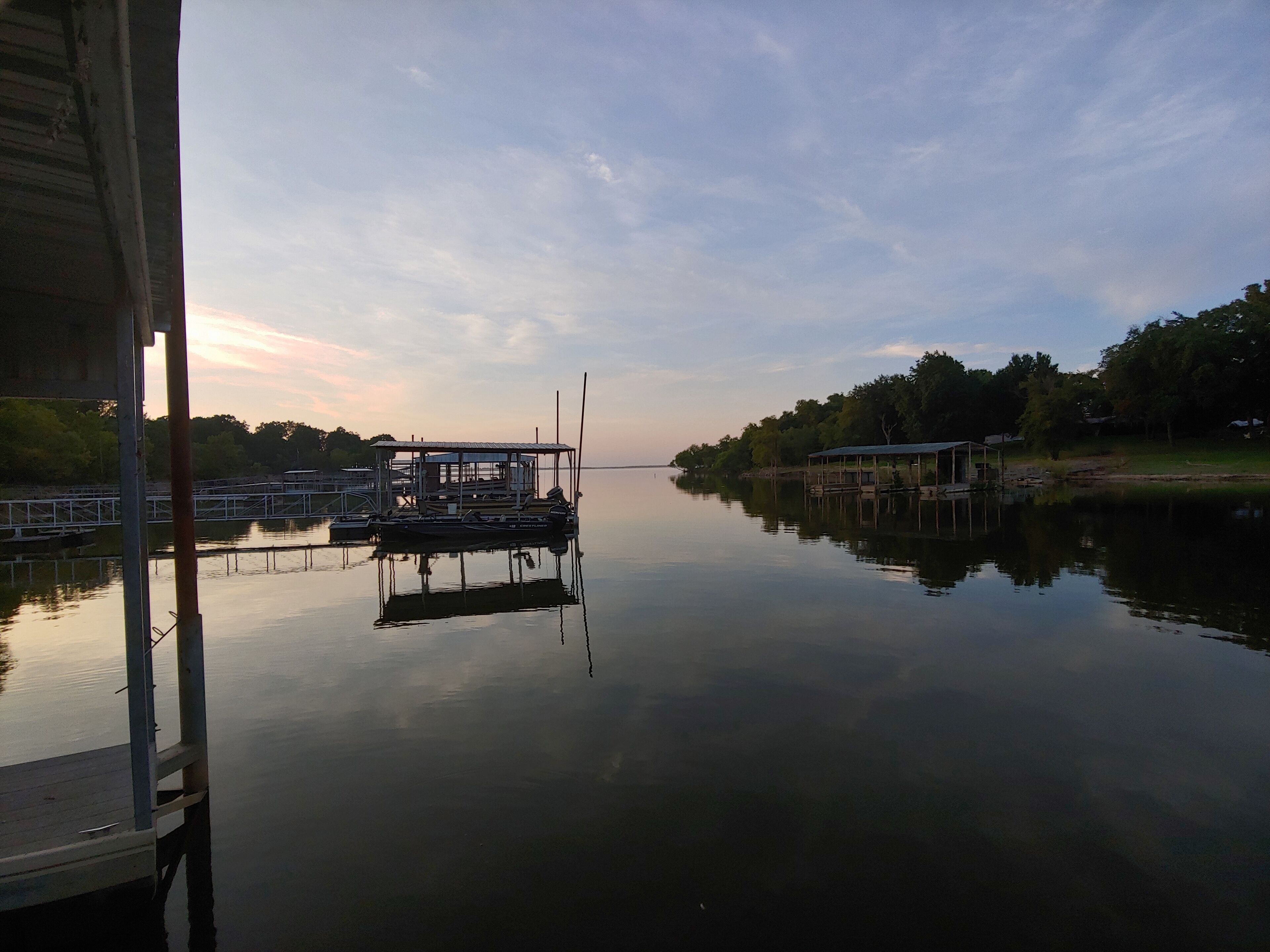 Lake house with dock