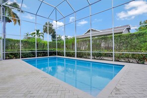 House, Multiple Beds (Florida-style home with pool and step) | Pool | A heated pool