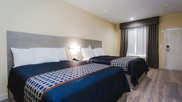 Standard Room, 2 Queen Beds, Non Smoking | Desk, blackout drapes, soundproofing, iron/ironing board