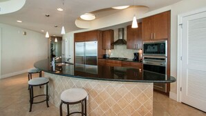 Condo, 1 King Bed, Balcony, Ocean View | Private kitchen | Coffee/tea maker, fridge, microwave, stovetop - Four Bedroom Condo With Gulf Views - Unit Tpd1409 (Orange Beach)