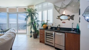 Coffee/tea maker, fridge, microwave, stovetop - Four Bedroom Condo With Gulf Views - Unit Tpd1409 (Orange Beach)
