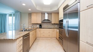 Condo, Multiple Beds, Private Pool, Ocean View | Private kitchen - Media Room With Wraparound Views - Unit Crc0302 (Orange Beach)
