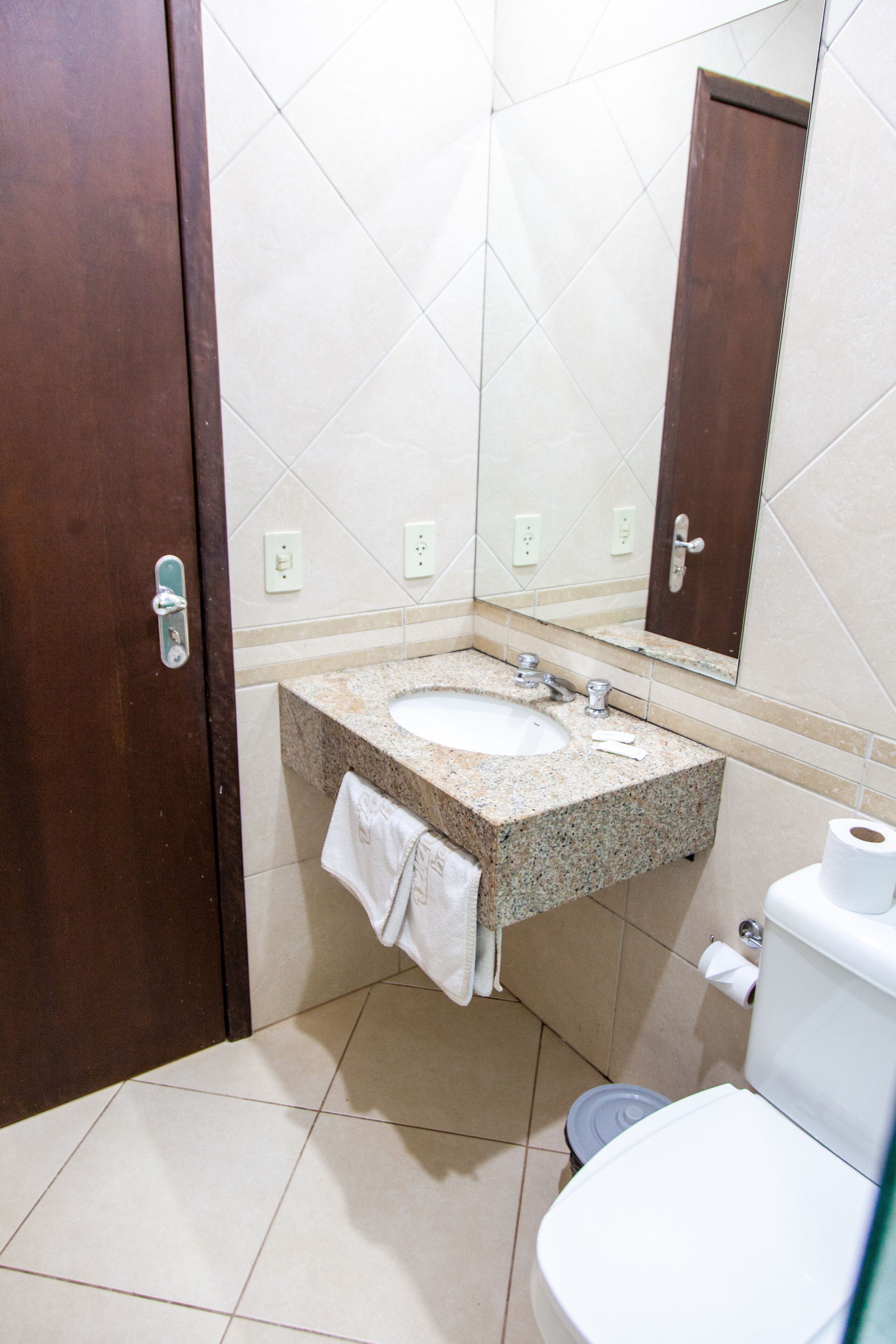 shower, towels, soap, toilet paper