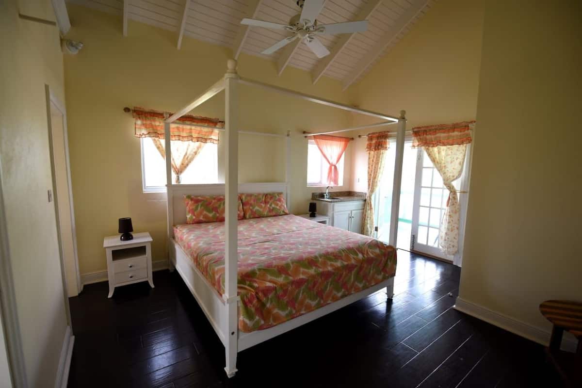 Chambre Deluxe, salle de bain privée, vue sur le jardin | Fer et planche à repasser, accès au Wi-Fi (inclus), literie fournie