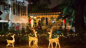 Outdoor banquet area