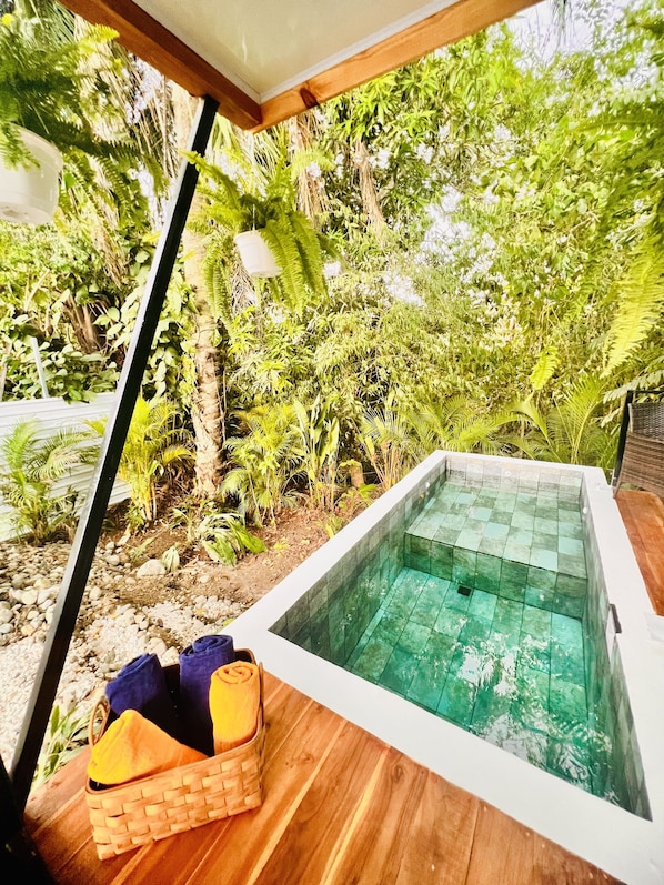 Luxury Studio Suite, 1 Bedroom, Private Pool, Garden View | Terrace/patio