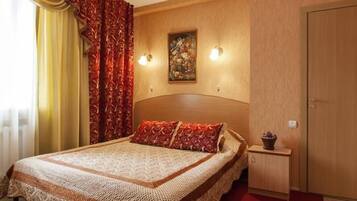 In-room safe, blackout curtains, iron/ironing board