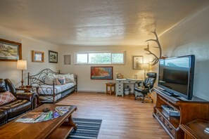 Smart TV, DVD player, books