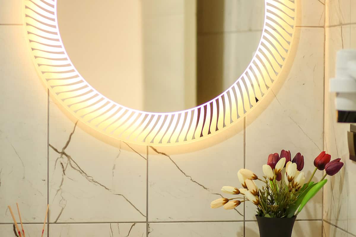 shower, slippers, towels