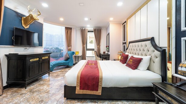 ห้องดีลักซ์สวีท | โต๊ะทำงาน, Wi-Fi ฟรี, ผ้าปูที่นอน
