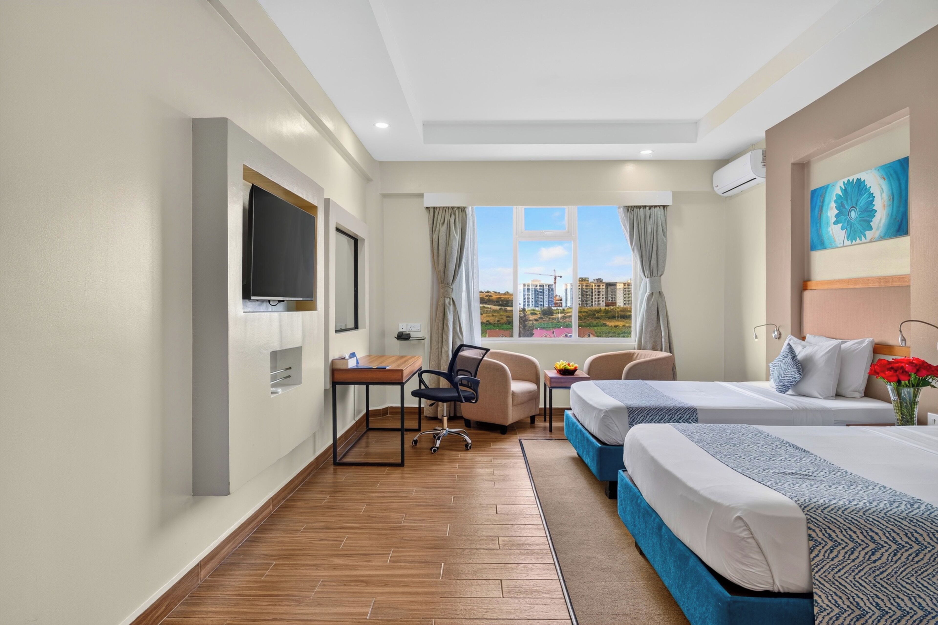 Habitación Deluxe, 2 camas individuales | Ropa de cama de alta calidad y minibar 