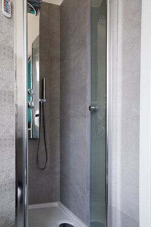 Standard Double Room, Balcony | Bathroom shower