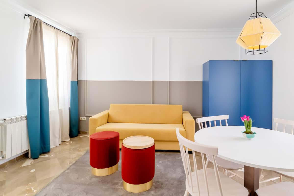 Superior Apartment, 2 Bedrooms, Balcony | Living area | LED TV