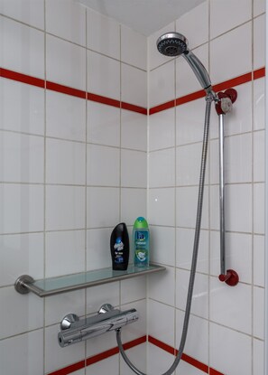 Bathroom shower - Alte Poststation Goldener Hirsch (Emskirchen)