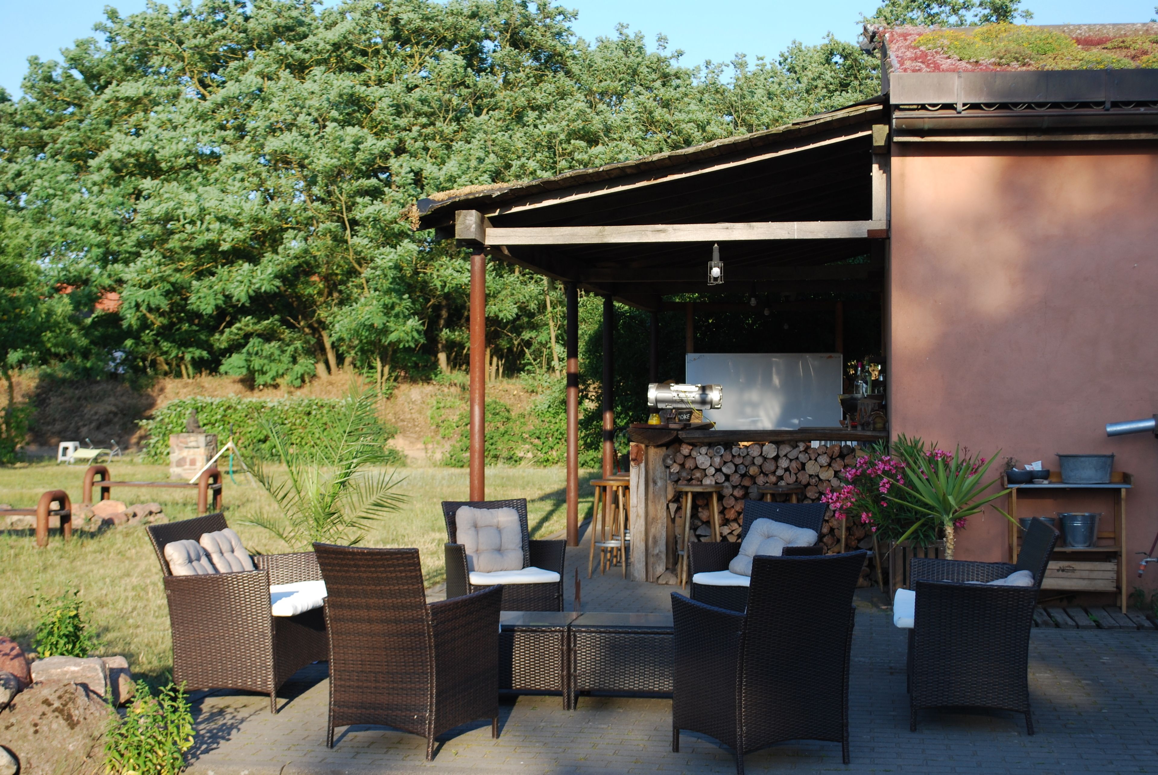 Uitzicht op de tuin, op bepaalde dagen geopend