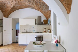 Apartment, 2 Bedrooms, Terrace, Sea View | Private kitchen | Full-size fridge, oven, stovetop, dishwasher