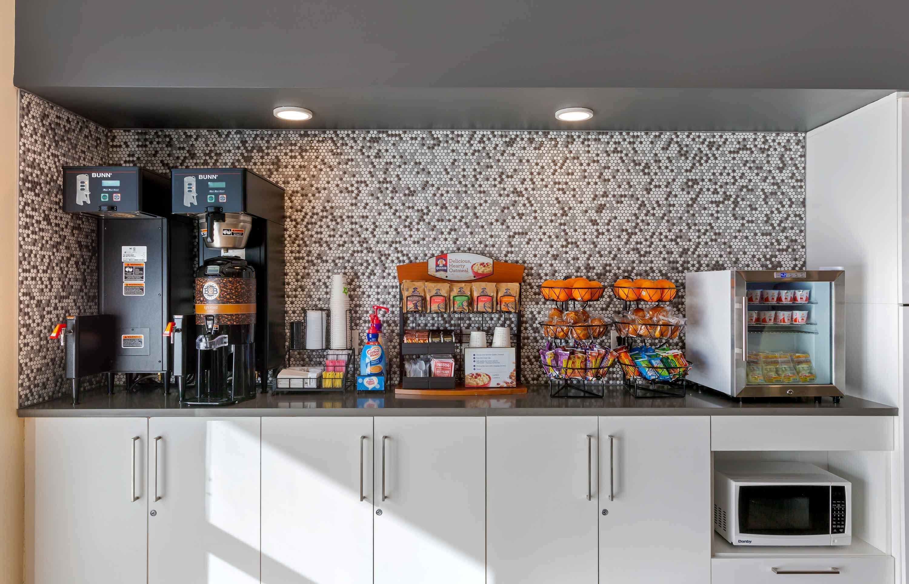 Free daily on-the-go breakfast 