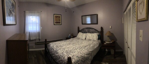 1 bedroom, iron/ironing board, travel crib, free WiFi