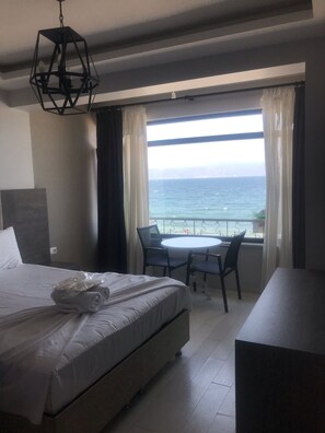 Premium bedding, down duvets, memory-foam beds, free minibar