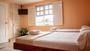 Family Triple Room | Individually furnished, free WiFi, bed sheets, wheelchair access - Hotel Arrecifes (San José)