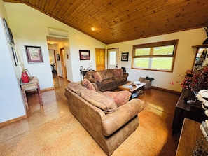 Smart TV, DVD player, books, video library