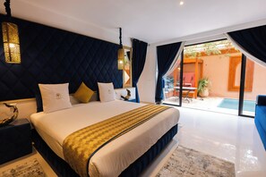 suite Deluxe L'Impériale piscine privée | Egyptian cotton sheets, premium bedding, down duvets - Eden Lodges & Spa -Boutique Hôtel de Luxe (Marrakech)