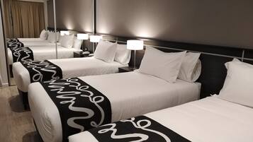 Hypo-allergenic bedding, down comforters, pillowtop beds, minibar