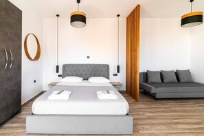 1 bedroom, desk, soundproofing, iron/ironing board