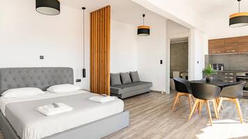 1 bedroom, desk, soundproofing, iron/ironing board