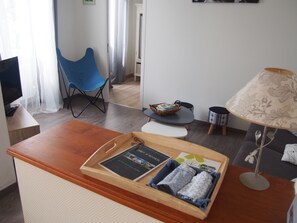 TV - House T2, spacious, near Rochefort (Breuil-Magné)