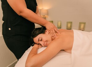 Behandlingsrum til par, kropsbehandlinger, hot stone-massage