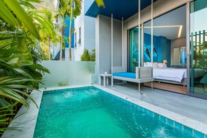 Deluxe Plunge Pool Room | Luxe beddengoed, Select Comfort-bedden, een minibar