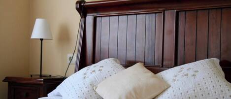 1 bedroom, desk, iron/ironing board, travel cot