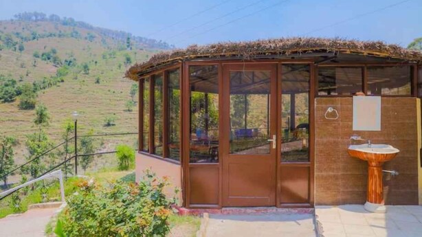 Front of property - evening/night - Pavani Resort (Rajgarhi)