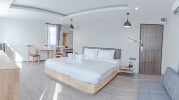 Blackout curtains, free WiFi, bed sheets