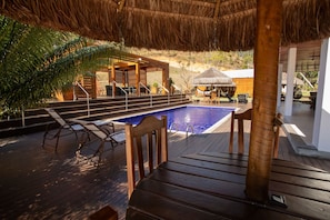 Outdoor pool, a heated pool