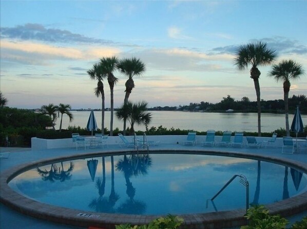 Outdoor pool, a heated pool