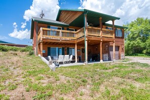 Exterior - Cabin-style home with deck, patio, & amazing view - near Bear Lake (Fish Haven)