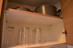 Studio | Private kitchenette | Fridge, stovetop, cookware/dishes/utensils - Small & Cozy Flat near Hospitals (Zografos)