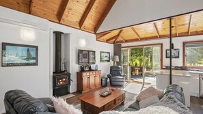 TV, fireplace, DVD player