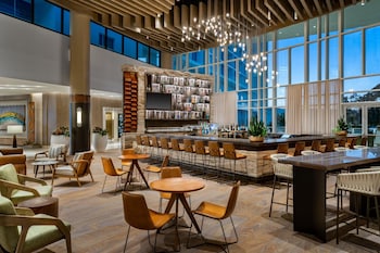 Hotel entrance and lobby at JW Marriott Orlando Bonnet Creek Resort & Spa