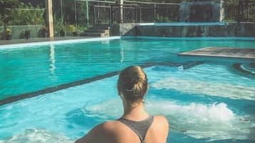 Outdoor pool, open 8:00 AM to 8:30 PM, pool loungers