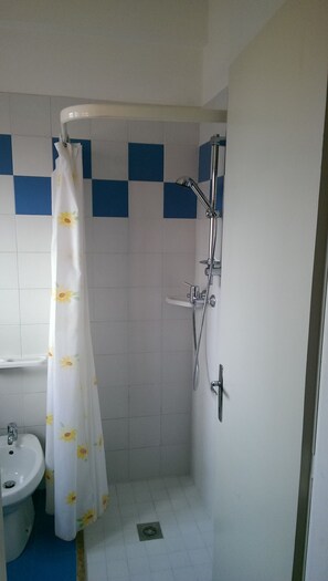 Dusche, Haartrockner, Bidet, Handtücher