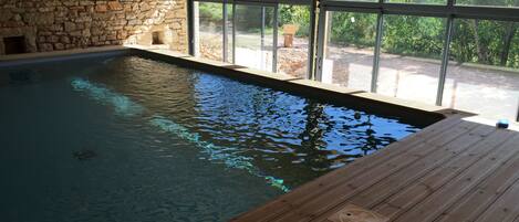 Indoor pool, a heated pool