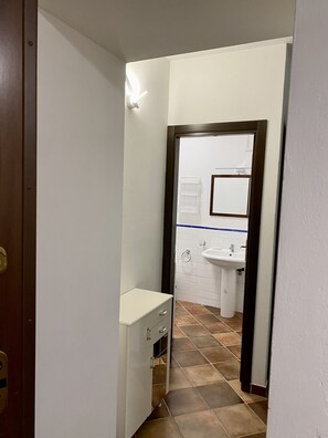 Dusche, Haartrockner, Bidet, Handtücher