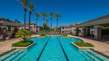 Outdoor pool, a heated pool