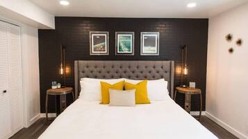 1 bedroom, memory foam beds, iron/ironing board, travel crib