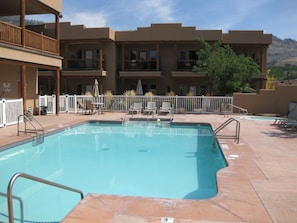 Outdoor pool, a heated pool